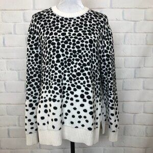 Mara Hoffman Knit Strata Sweater Size S Black White